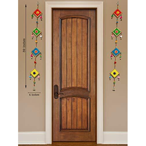Jh Gallery Handmade Woollen Kite Door Wall Hangings (Jhg-Khl-V, Multicolour, 39 Inches) - 1 Pair