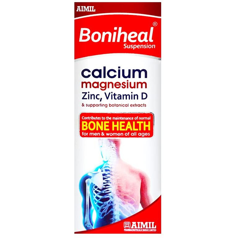 Aimil Boniheal Syrup - 200Ml (Pack Of 1) | Ayurvedic Syrup For Good Bone Health | Calcium, Vitamin D, Magnesium, Zinc, Herbs And More