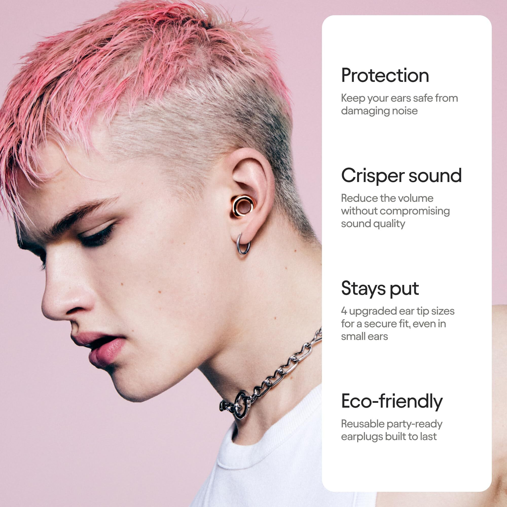 Loop Experience 2 Ear Plugs  Stylish Certified Hearing Protection For Concerts & Festivals, Live Events, Musicians, Sports, Djs And Nightlife  17Db Noise Reduction Earplugs (High-Fidelity)