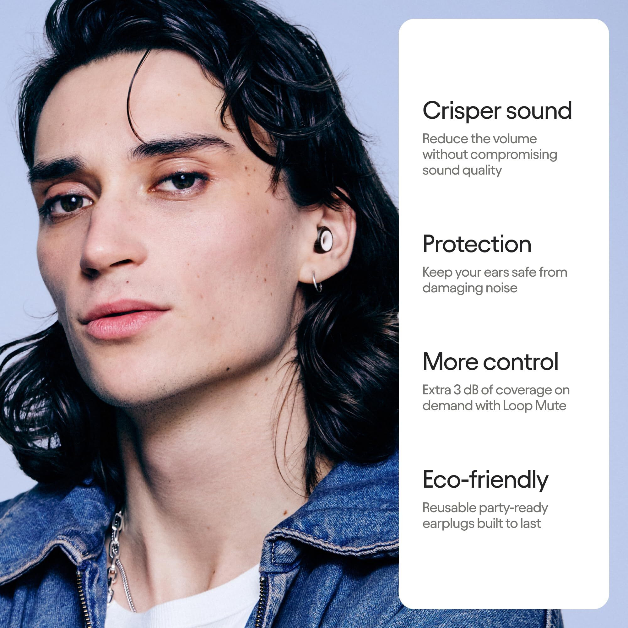 Loop Experience 2 Plus Ear Plugs  Stylish Certified Hearing Protection For Concerts & Festivals, Live Events, Sports, Djs & Nightlife  17Db Noise Reduction, (High-Fidelity) + Mute For Extra Coverage