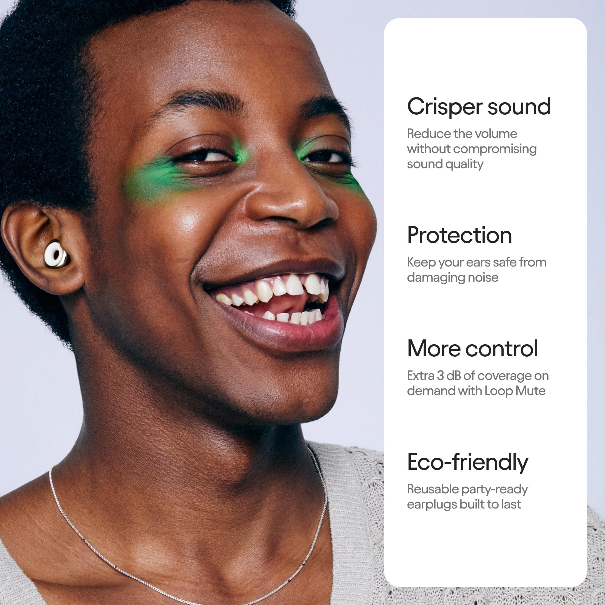 Loop Experience 2 Plus Ear Plugs  Stylish Certified Hearing Protection For Concerts & Festivals, Live Events, Sports, Djs & Nightlife  17Db Noise Reduction, (High-Fidelity) + Mute For Extra Coverage