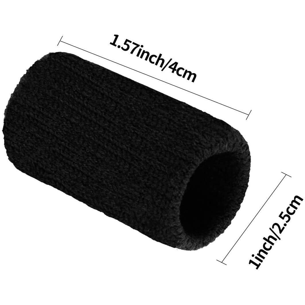 Cute Critters 10Pcs Finger Sleeves Protectors Thumb Brace Support Elastic Compression Protector For Relieving Pain, Arthritis,Trigger Finger, Sports (Black), Free Size