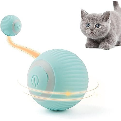 Sky-Touch Interactive Smart Cat Ball,Quiet Cat Toys For Indoor Cats Adult Automatic 360 Rotating Kitten Toys,Intelligent Automatic Mobile Ball Usb Charging Pet Toy,Fun Gift For Kitten