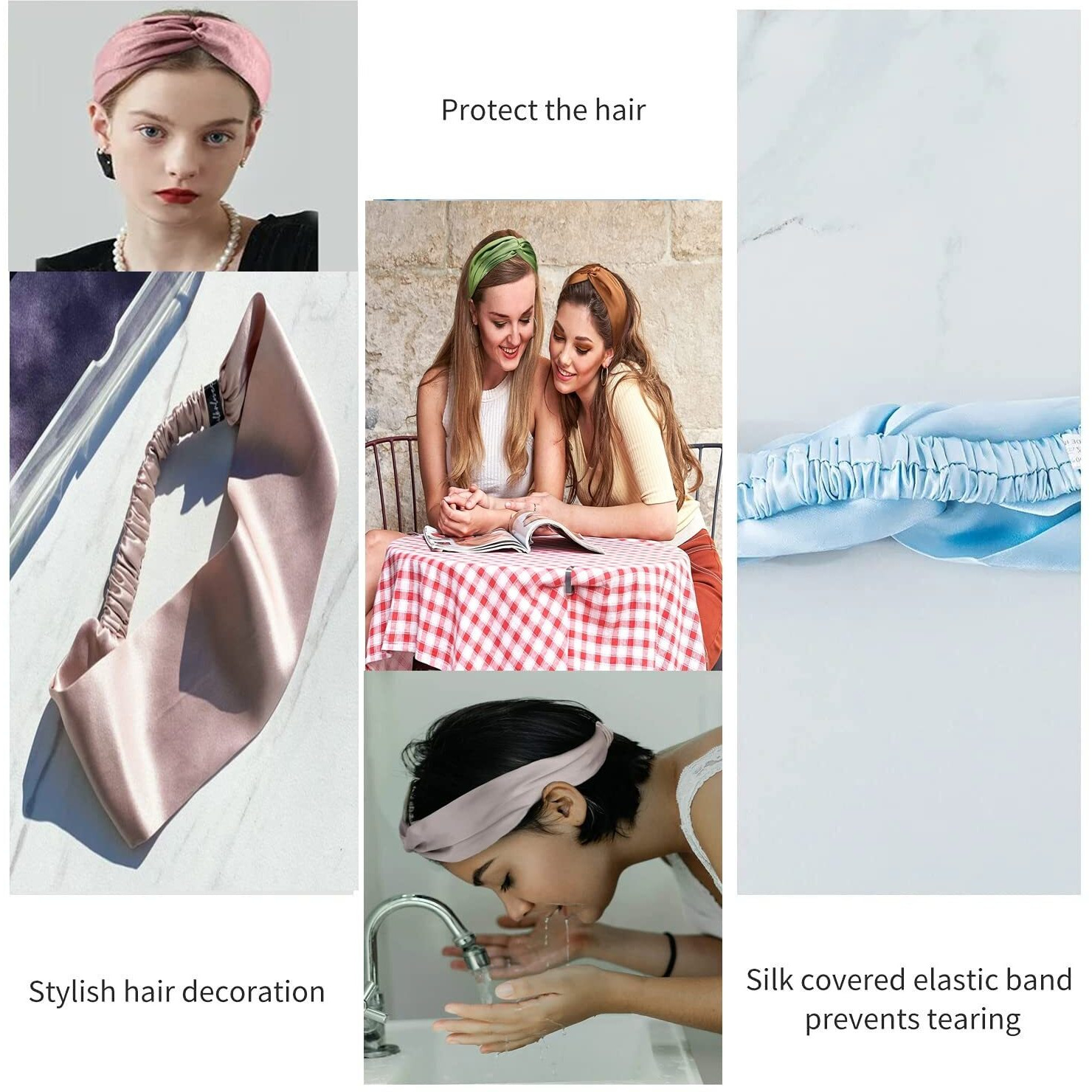 Armoxa Solid Satin Silk Pillow Cover For Hair And Skin 2 Piece With 3 Piece Satin Silk Scrunchies| 1 Silk Hair Band Free | Silk Pillow Covers With Envelope Closure(Coffee)600 Tc, 28L X 18W Cms