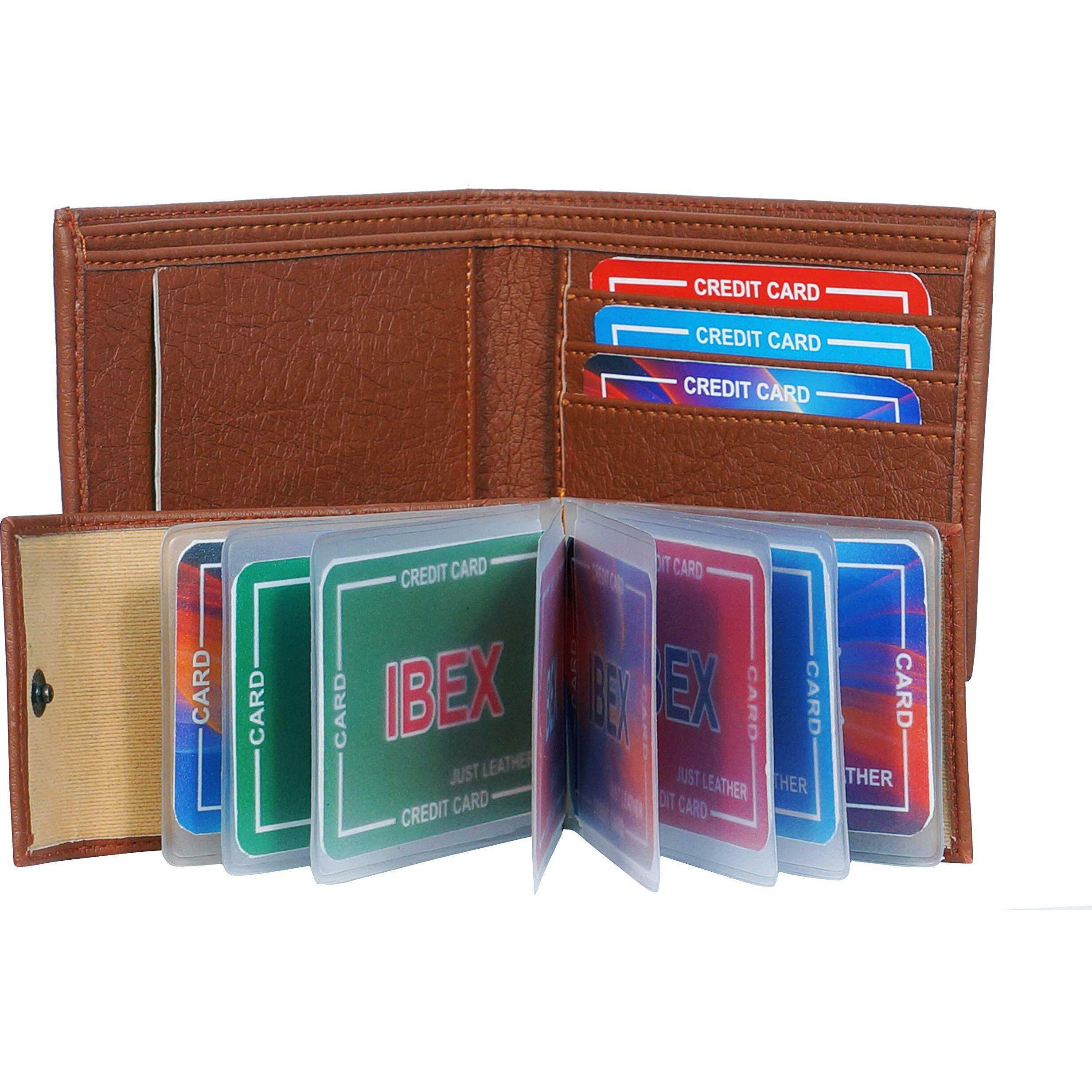 Ibex Men Tan Artificial Leather Wallets For Men