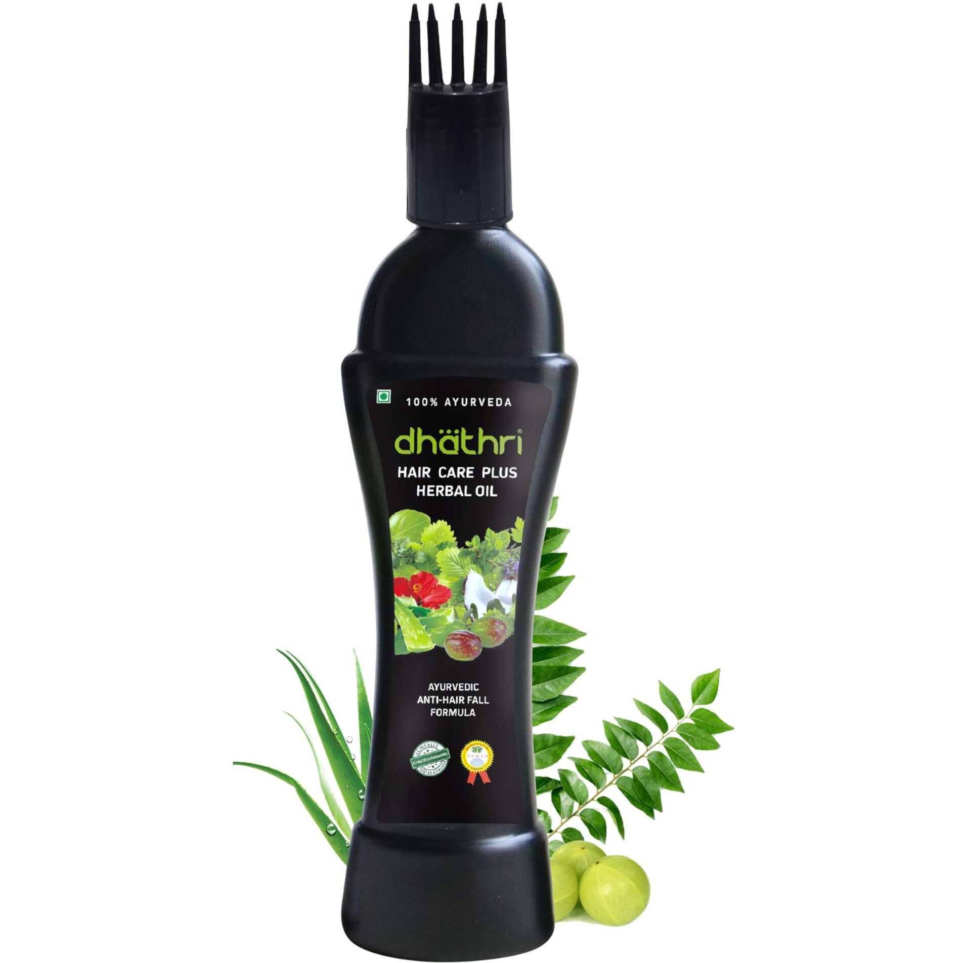 Dhathri Hair Care Plus Herbal Oil| 3-In-1 Ayurvedic Hair Oil For Hair Growth, Hair Fall & Dandruff| Coconut Hair Oil For Hair Fall And Regrowth| Hair Growth Oil For Men And Women (200 Ml)
