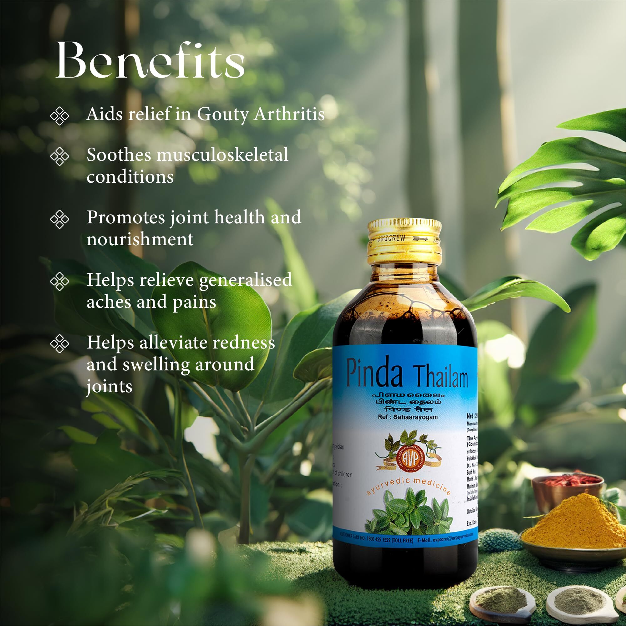 Pinda Thailam Is An Authentic Ayurvedic Oil For Optimum Relief From Arthritis | Helps Alleviate Redness And Burning Sensation By Promoting Joint Health And Nourishment |