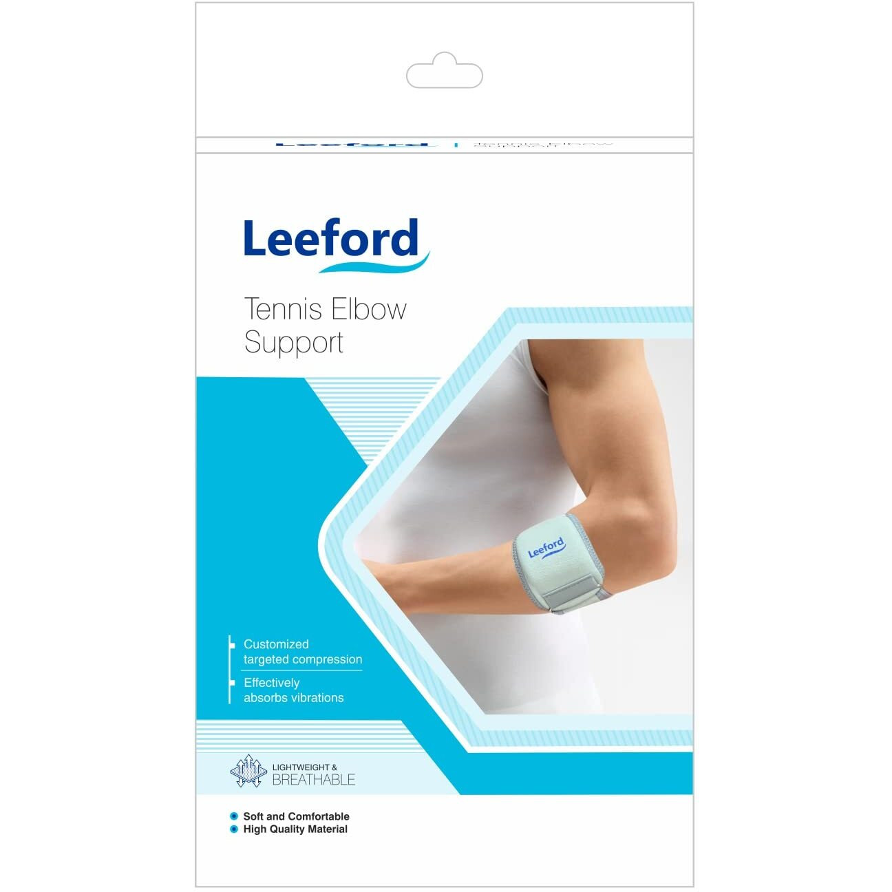 Leeford Polyurethane Tennis Elbow Support Brace Band For Pain Relief(Medium)Elbow Support,Adjustable With Compression Pad,Strap For Gym,For Men&Women,Weightlifting,Volleyball&Other Sports