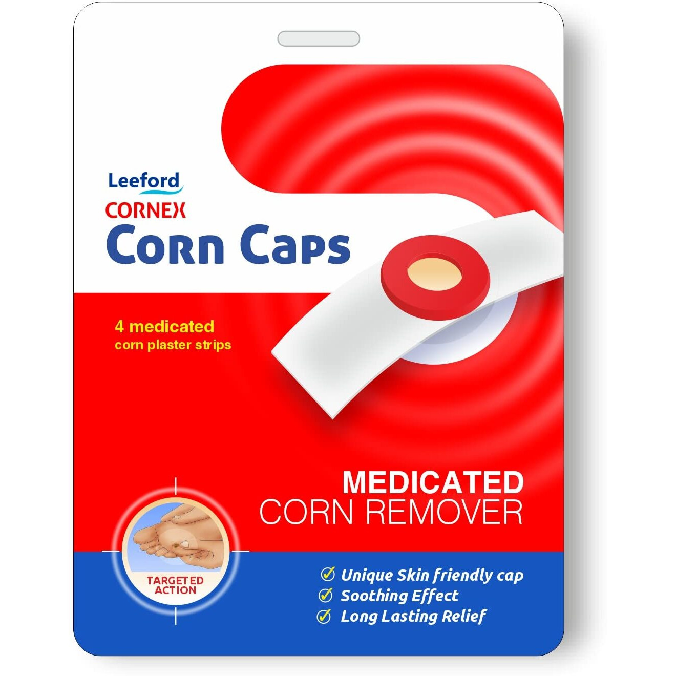 Leeford Cornex Corn Cap, Corn Remover For Feet-Combo 20 Strips Medicated Plaster Bandage,Skin Friendly|Corn Cap Bandage|Helps For Fast, Effective & Easy To Deep Corn Remover,White Color (Ayurvedic)