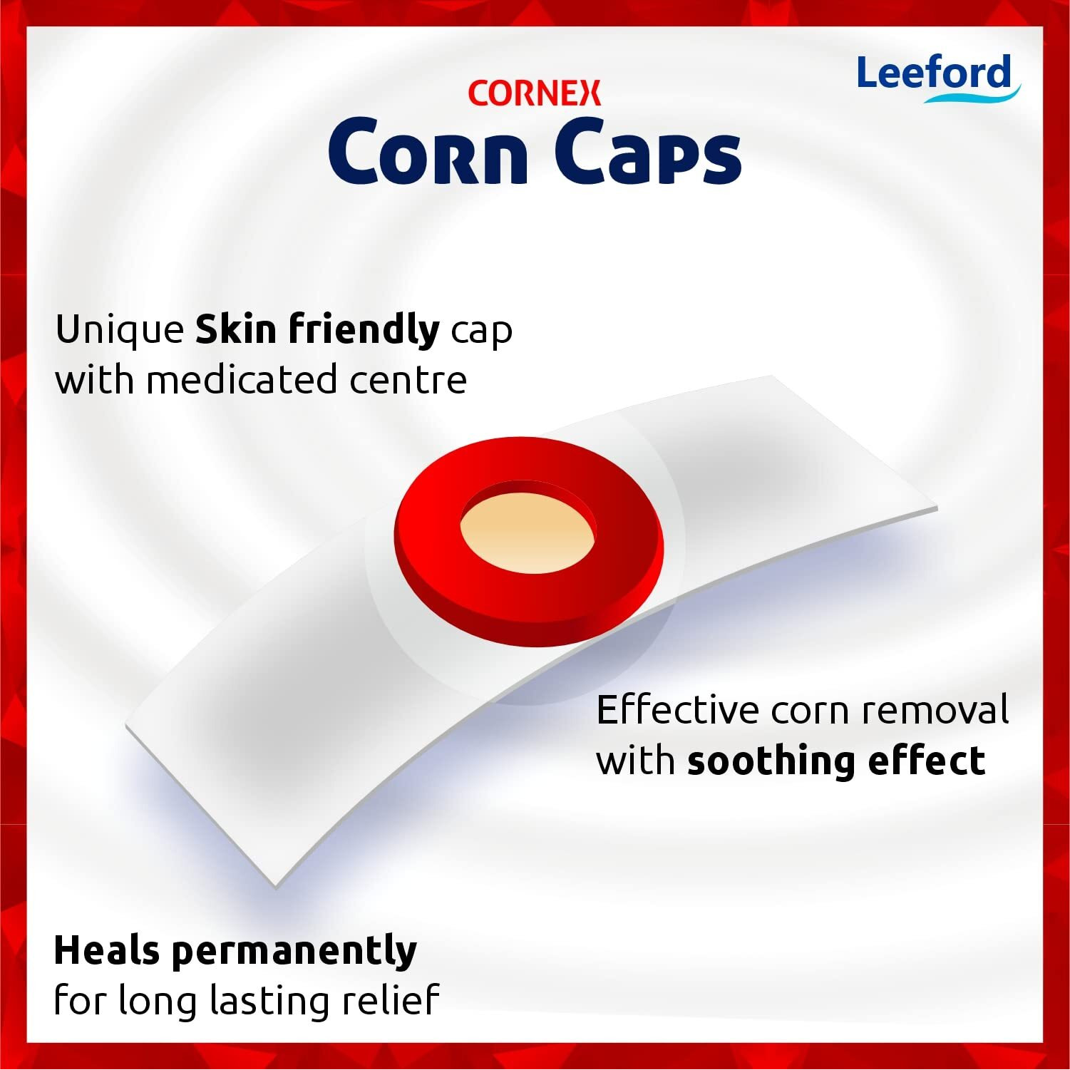Leeford Cornex Corn Cap, Corn Remover For Feet-Combo 20 Strips Medicated Plaster Bandage,Skin Friendly|Corn Cap Bandage|Helps For Fast, Effective & Easy To Deep Corn Remover,White Color (Ayurvedic)
