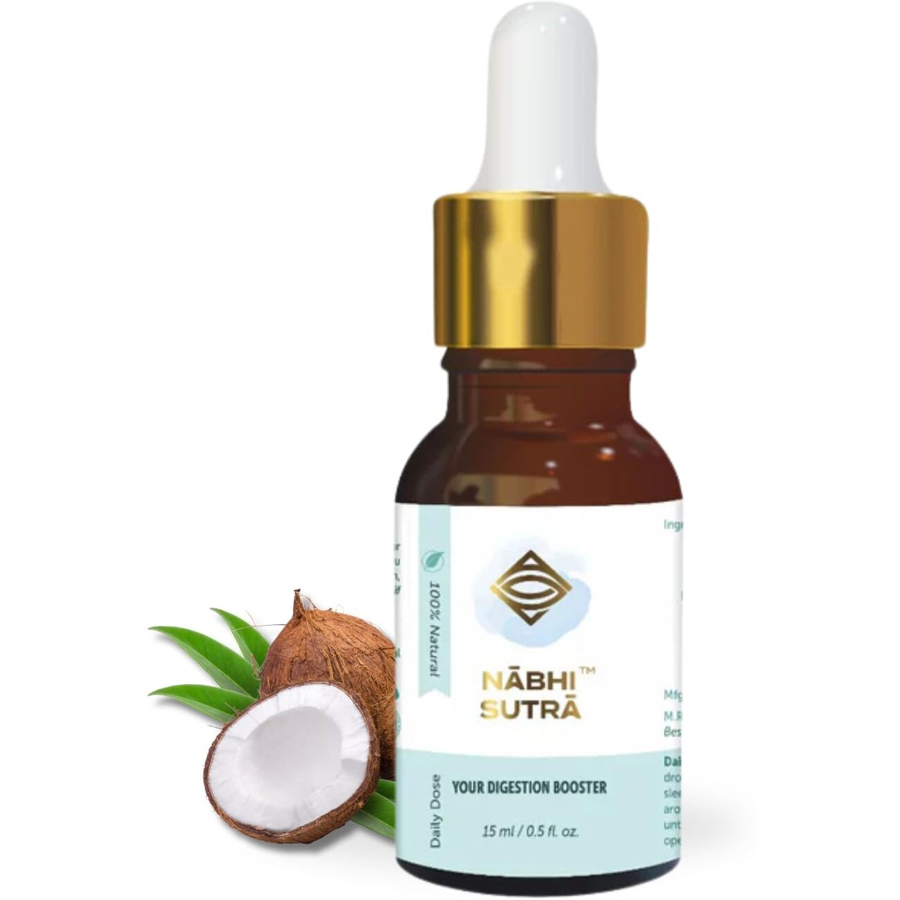 Nabhi Sutra Digestion Booster Belly Button Oil For Men & Women | Ayurvedic Formula For Better Gut Health & Metabolism | Supports Nutrient Absorption & Wellness | Nabhi Oil For Food Digestion  15Ml