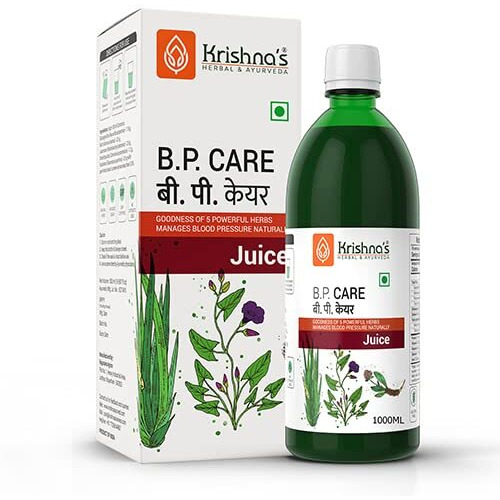Krishna's Herbal & Ayurveda Bp Care Juice -1000 Ml | Ayurvedic Way To Manage Bp & Cholesterol Level With Sarpgandha, Shankhpishi & 3 Natural Herbs