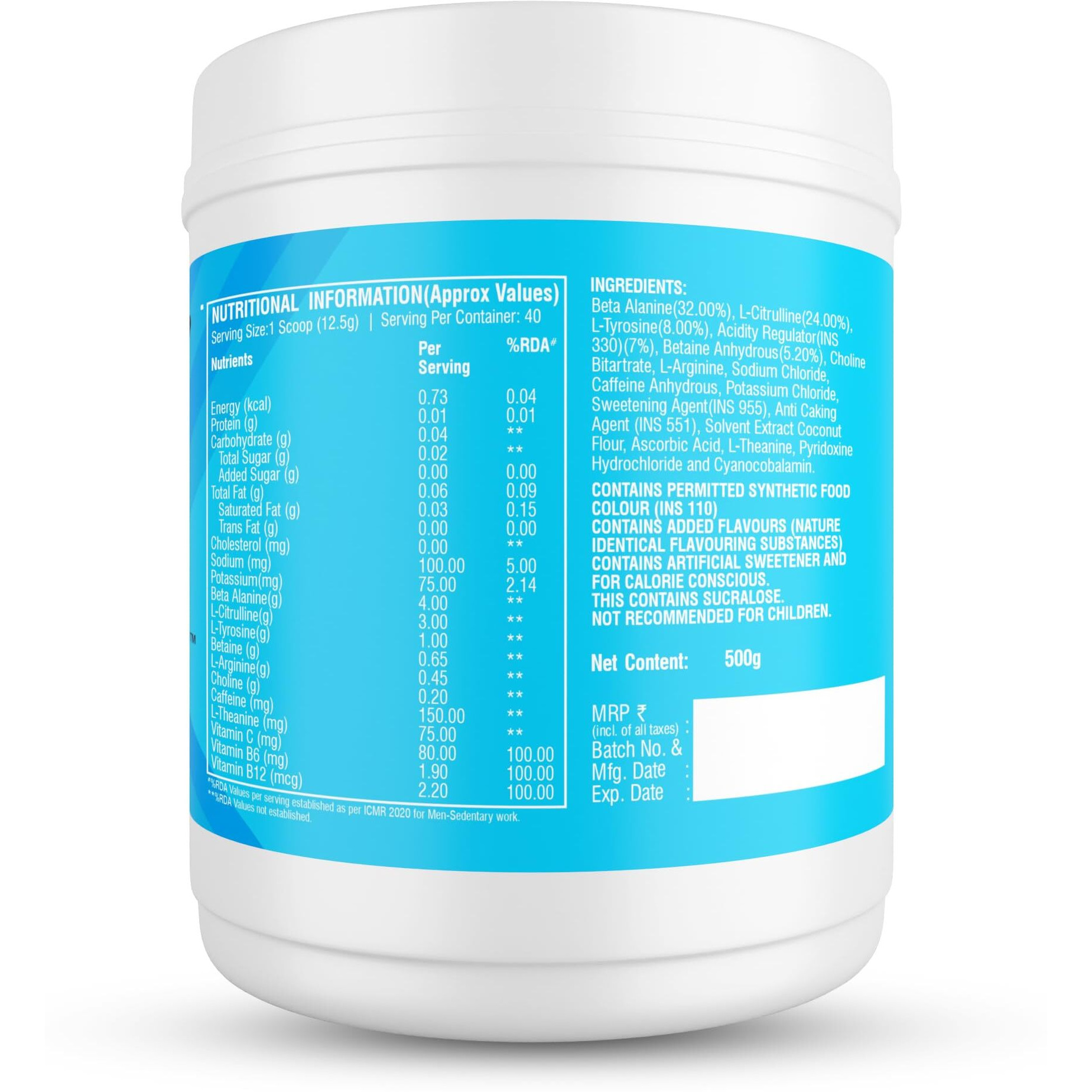 Healthfarm Thpre X Pre Workout Powder| Sports Nutrition Supplement For Men & Women - For Working Out,Hydration,Mental Focus & Energy - 40 Servings (Rocket Candy),1 Count