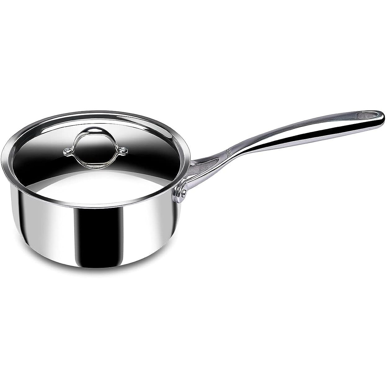 Stahl Stainless Steel Tea Pan | Triply Saucepan With Lid I Milk Pan 2.9 L | Gas & Induction Base Sauce Pan | Artisan 4220, Dia 20 Cm