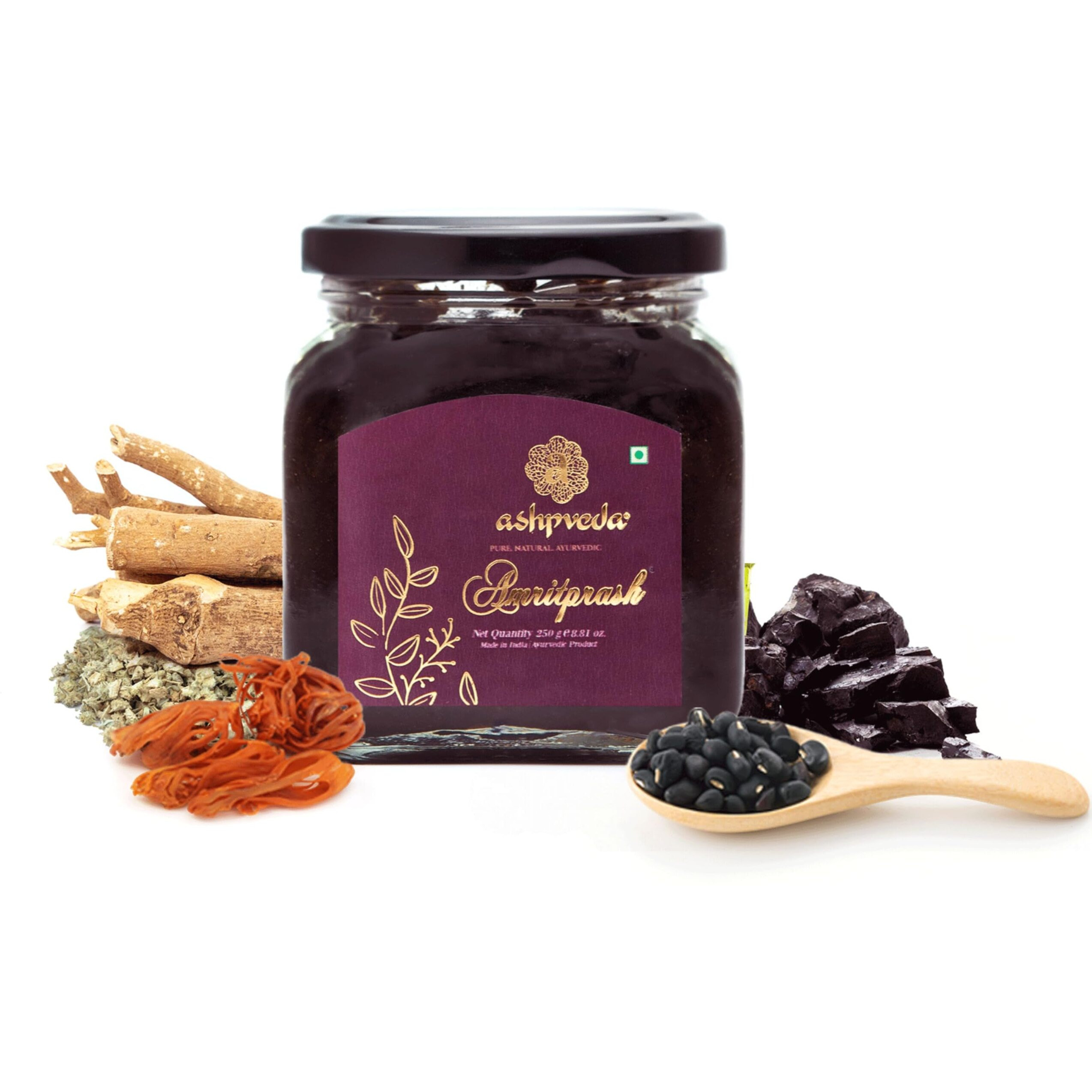 Ashpveda Amritprash Ayurvedic Chyawanprash For Immunity Booster - Supports Health Strength & General Wellness - Enriched With Shilajit, Ashwagandha And Amla | For All Age Group (250 Gm)