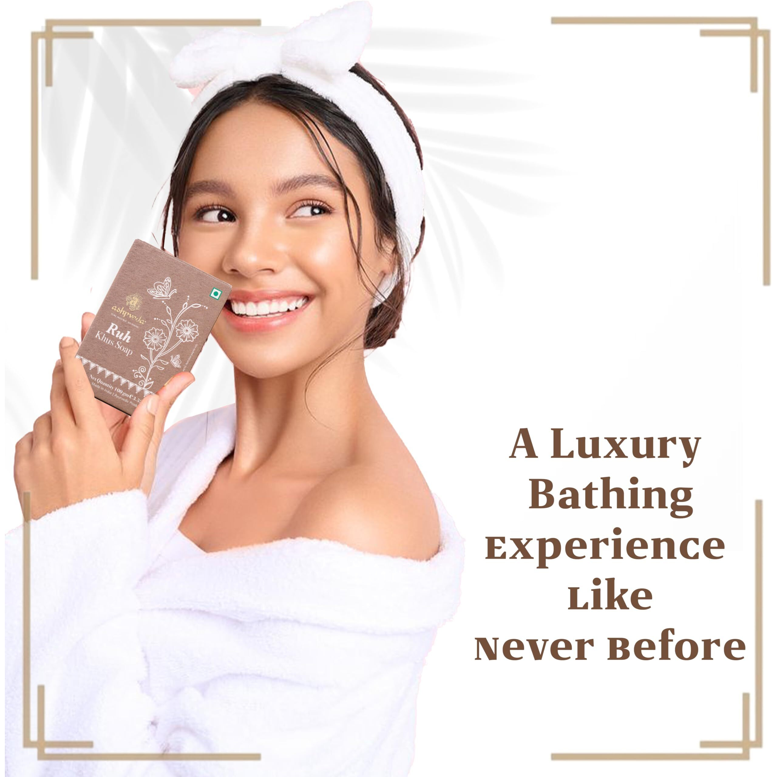 Ashpveda Ayurvedic Khus & Aloevera Bath Soap Herbal Cleanser, Gentle Skin Care, Natural Scent, Nourishing Bathing Bar For Skin Refreshment And Rejuvenation (100Gm)