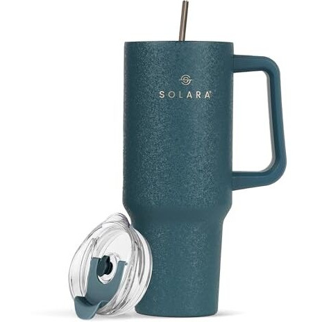 Solara Elixir 40Oz Tumbler For Hot And Cold, 1200Ml Insulated Tumbler With Lid, Stainless Steel Tumbler With Straw, Travel Tumbler, Coffee Mug For Office, Home, 1200Ml, 40Oz, Bezel