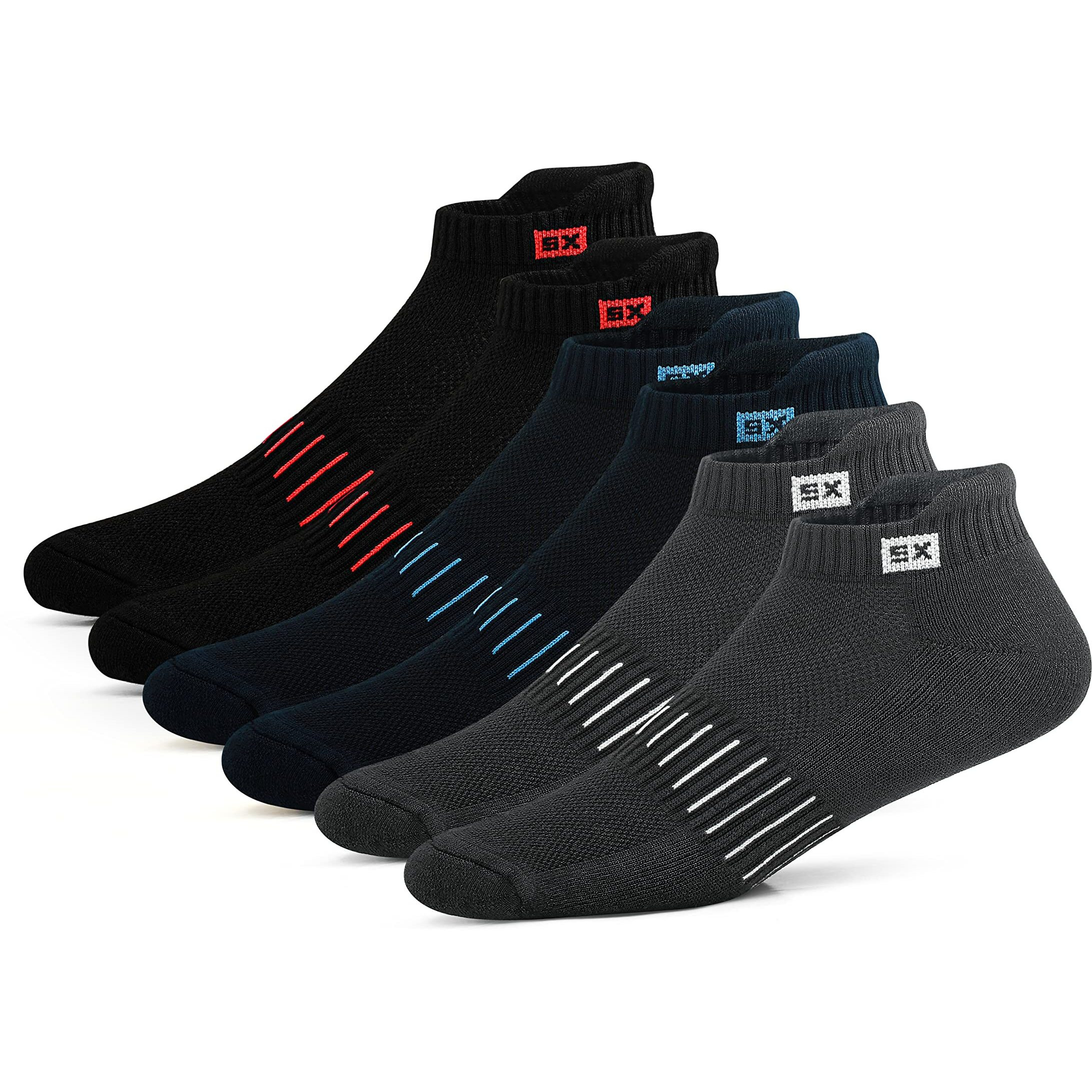 Supersox Unisex Bamboo Ankle Length Socks For Men & Women-Made Of Sustainable & Eco Friendly Material-Athletic Softer Than Cotton Socks,Anti Odour-Ideal For Sports,Gym,Pack Of (3),Multicolour