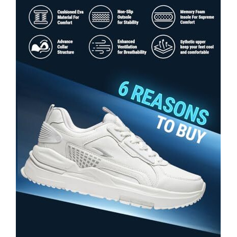 Asian Men's Casual White Sneaker,Sports Running Stylish Shoes For Men's & Boy's Sneaker-03 & Urban-05