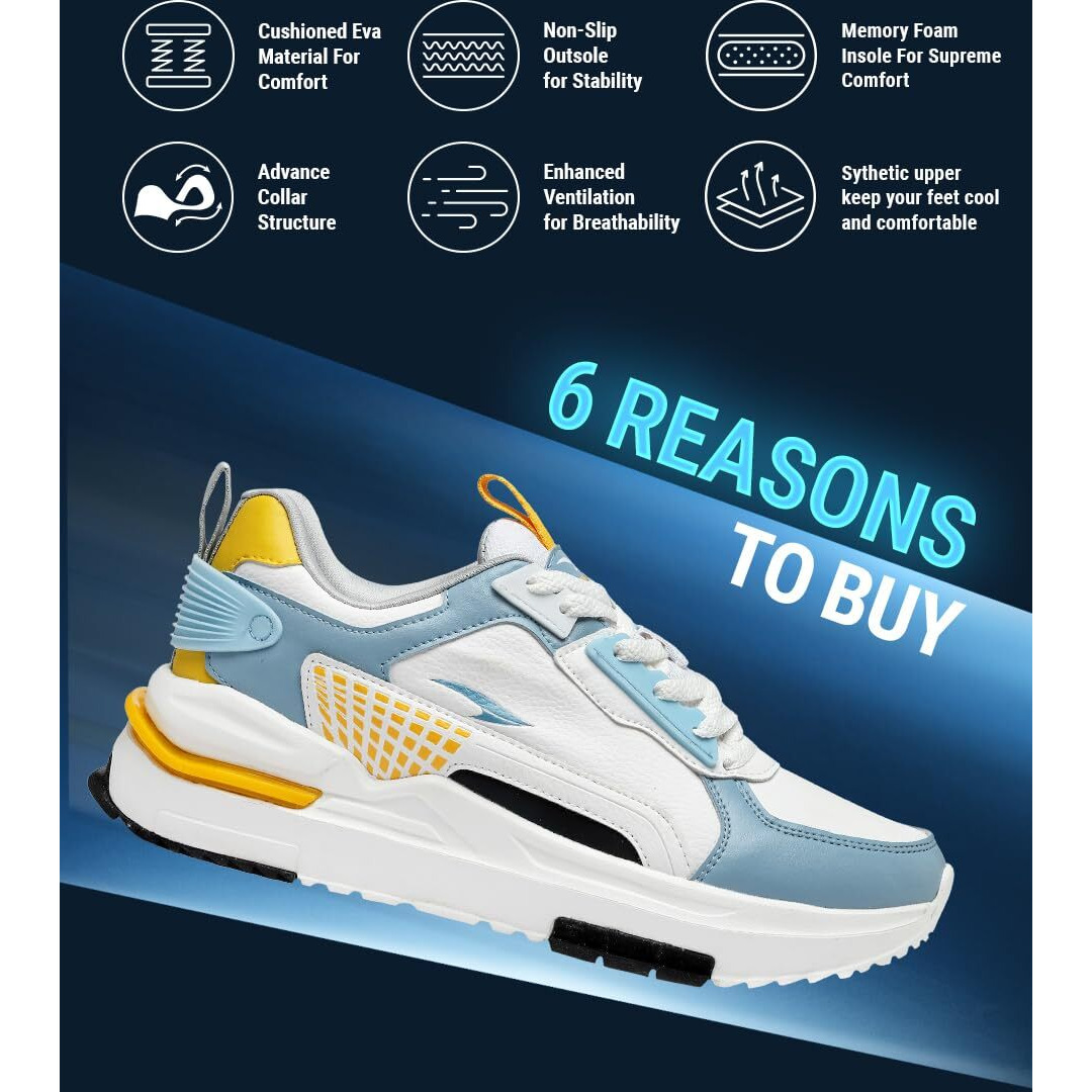 Asian Men's Casual White Sneaker,Sports Running Stylish Shoes For Men's & Boy's Sneaker-03 & Urban-05