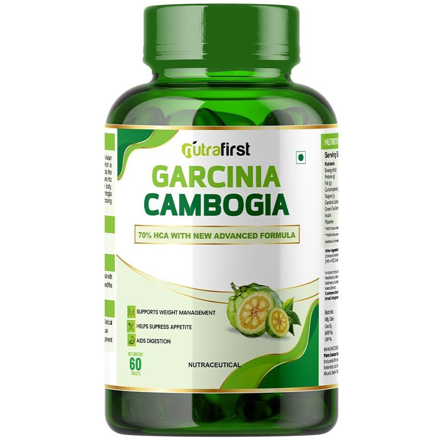 Nutrafirst Garcinia Cambogia Tablets (800Mg) With 70% Hca & Green Tea Extract | For Weight Management | Improves Digestion | 60 X 1 Tablets For Men & Women