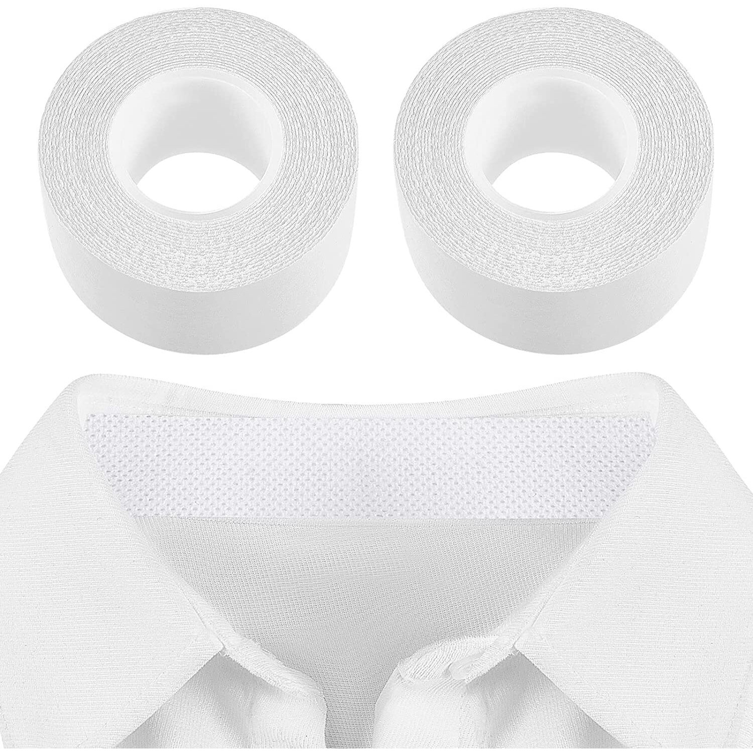 Belanto 2 Roll Collar Protector Neck Sweat Pad Antiperspirant Sticker Absorbing Sweat Pads Non-Woven Fabric Disposable Self-Adhesive Invisible Protection Hats Liner Caps Against Collar Sweat & Stains