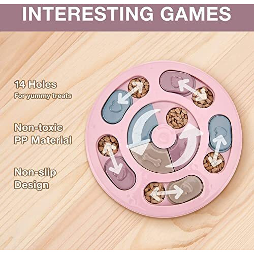Foodie Puppies Pet Puzzle Toy For Dispensing Treats, Pet Toys Game For Training And Slow Feed, Non-Slip Feeder Designed For Dog, Puppies, Cats And Kittens (Round Shape) (Multicolour)
