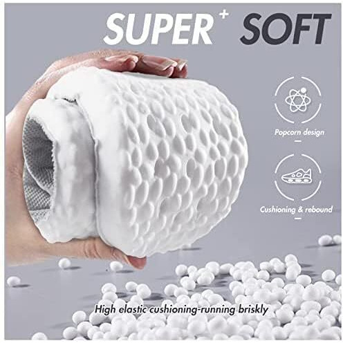 Sichumaria 2 Pairs Memory Foam Shoe Insoles,Elastic Shock Absorbing Height Increasing Sports Shoe Insoles For Men And Women Cuttable Soft Breathable Honeycomb Orthotic Replacement Inserts(Black)