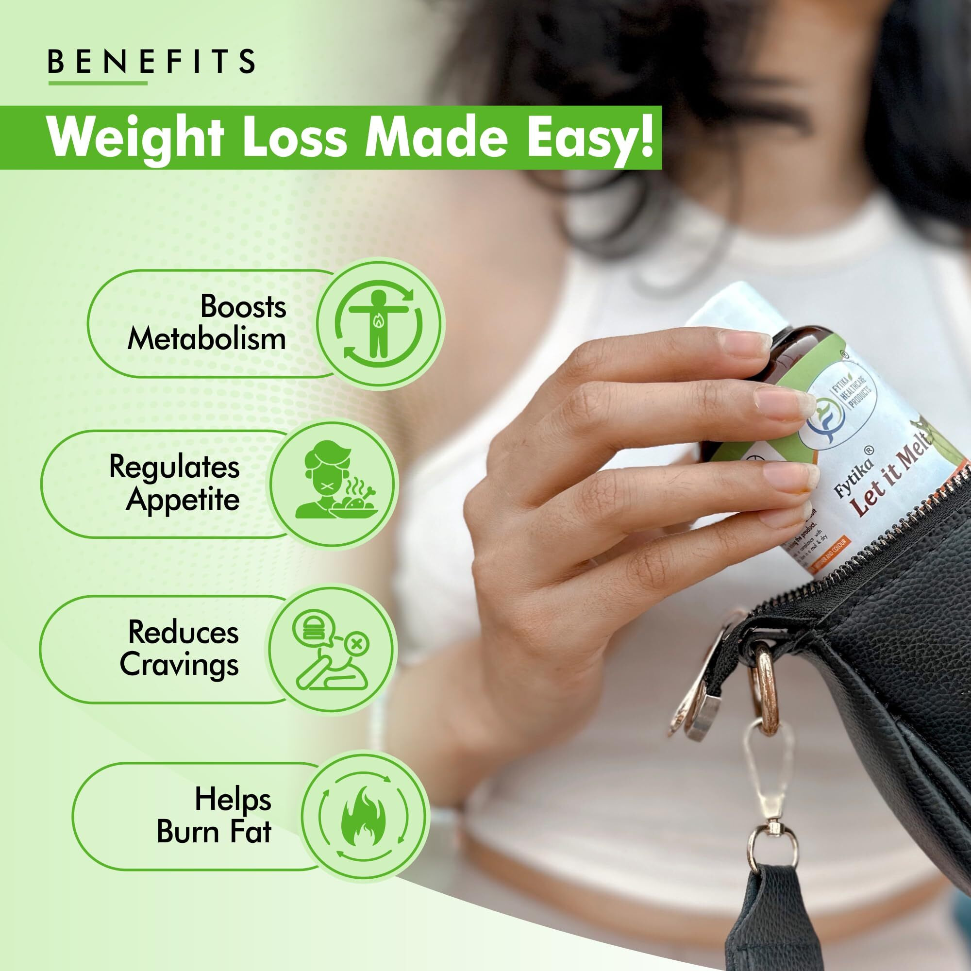 Fytika Healthcare Products Let It Melt Weight Management Tablets| Garcinia Combogia, Green Coffee, Triphala, Kali Jeeri| Healthy Weight Support| For Men & Women Net - 120 Tabs Each - Pack Of 2
