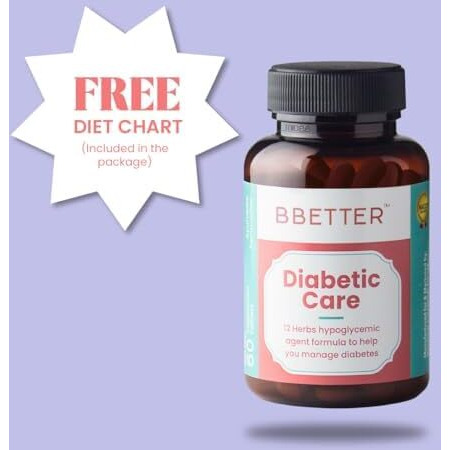 Bbetter Diabetic Care - Lab Tested Ayurvedic Medicine With Karela Jamun Gurmur Saptaranga And More To Manage Diabetes And Blood Glucose Level 180 Veg Capsules