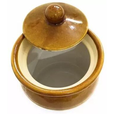 Azrylix Handmade Ceramic Pickle Jar With Lid | Achar Container | 1000Ml Containers For Pickles & Spices | Ceramic Jars For Kitchen Storage |1 Kg Achaar Martban | Salt Container | Easy To Clean