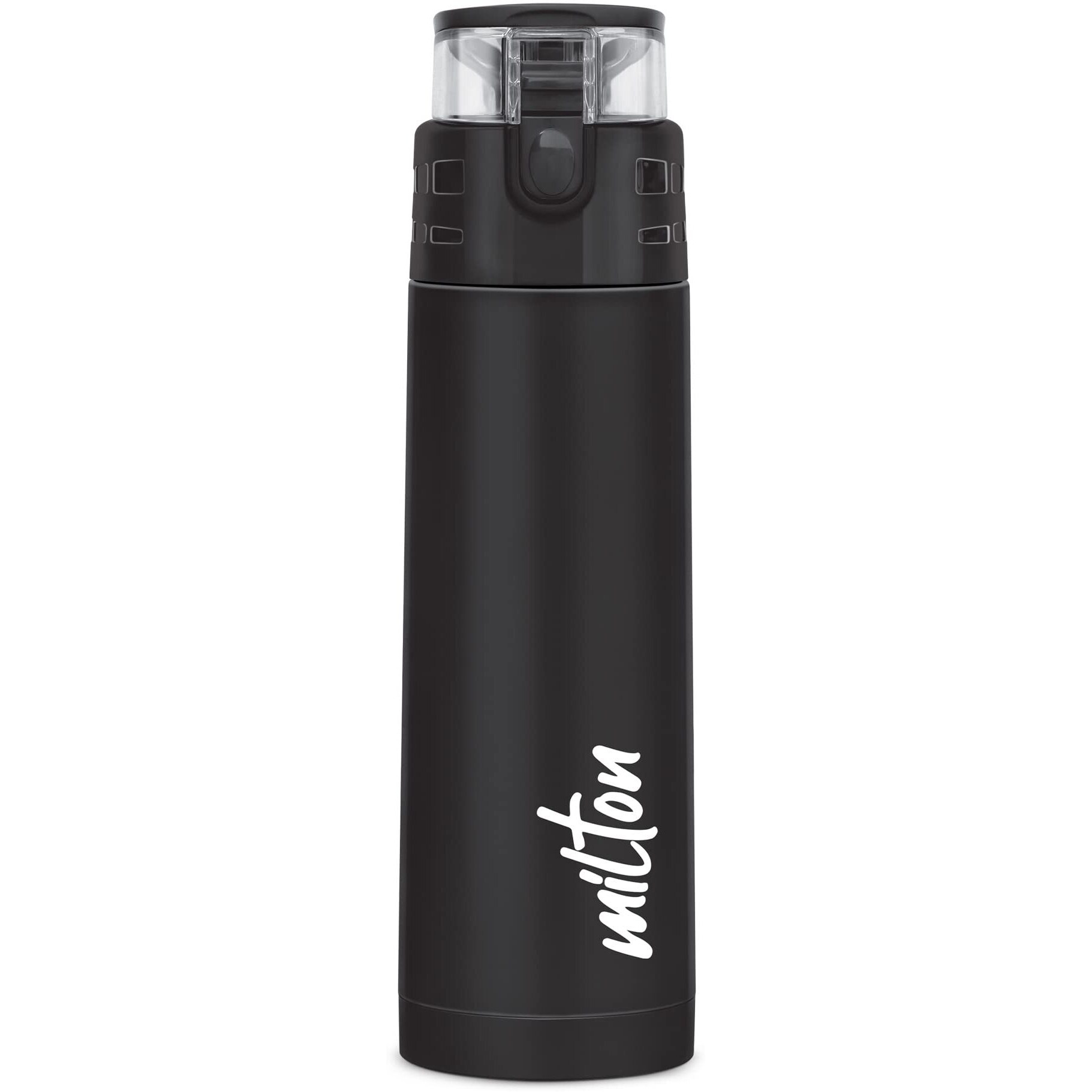 Milton Atlantis 400 Thermosteel Insulated Water Bottle, 350 Ml, Black | Hot And Cold | Leak Proof | Office Bottle | Sports | Home | Kitchen | Hiking | Treking | Travel | Easy To Carry | Rust Proof
