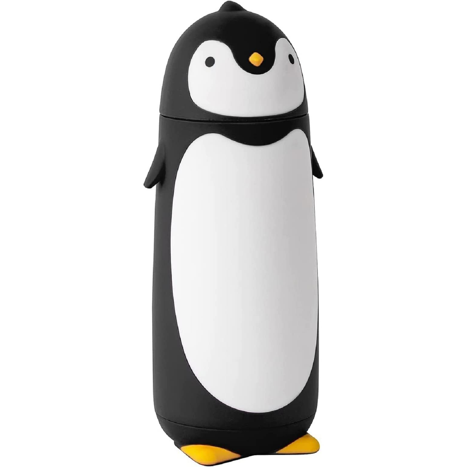 Bliss Satrt Glass Penguin Cartoon Water Bottle Funny Travel Mug Insulated Vacuum Water Bottle Travel Coffee Mug For Coffee Tea Beverages (Multicolor,Pack Of 1)