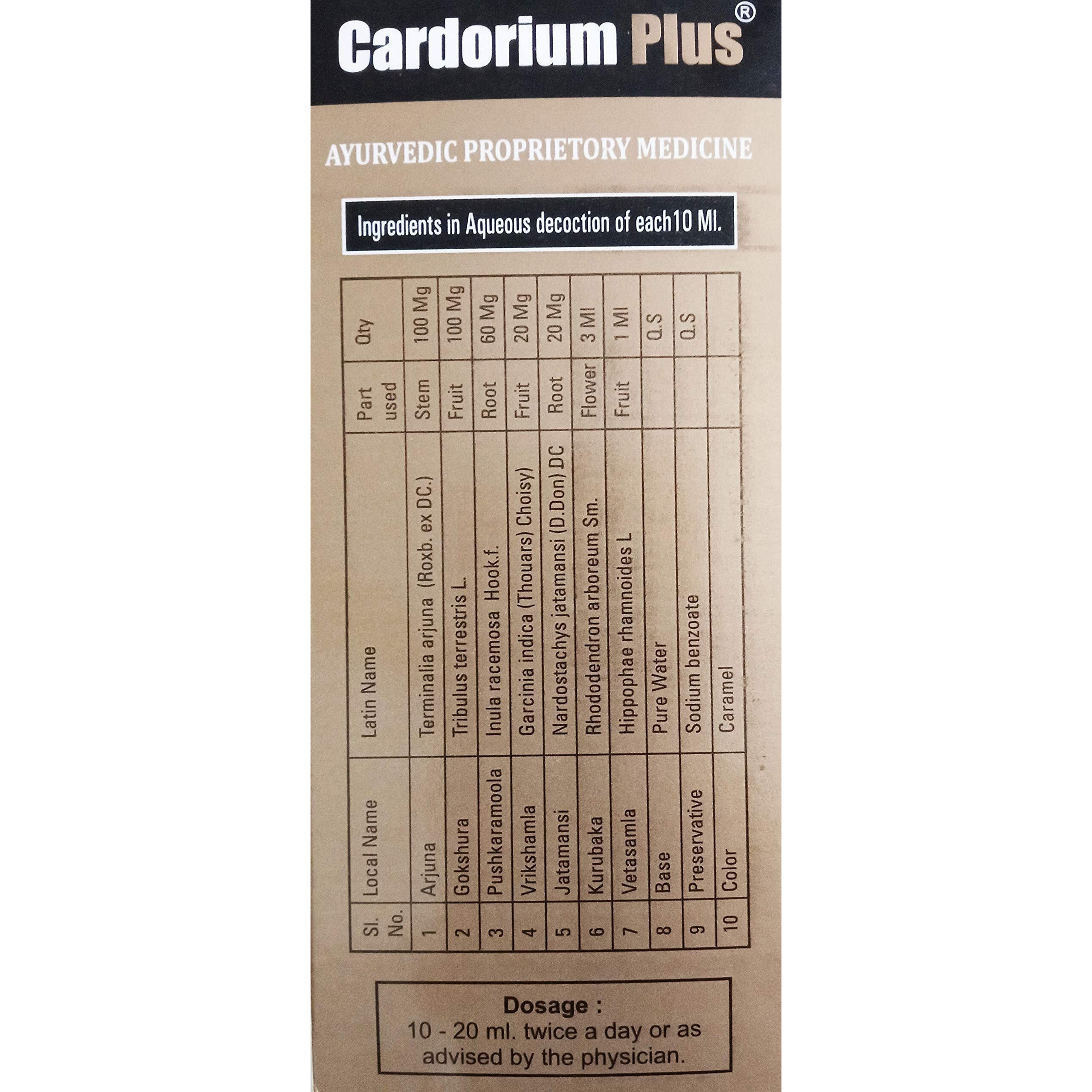 Alakananda Herbals Cardorium Plus Ayurvedic Syrup, 300Ml (Pack Of 2)