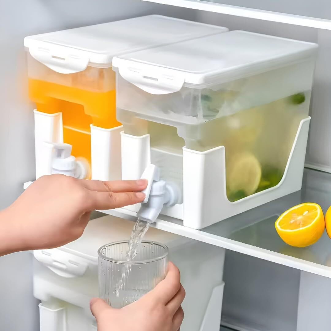 Kreps Drink Dispenser With Removable Stand | 3.5L Refrigerator Water Jug Cold Kettle - Fridge Water Jug Cold Kettle For Iced Coffee, Lemonade (1)