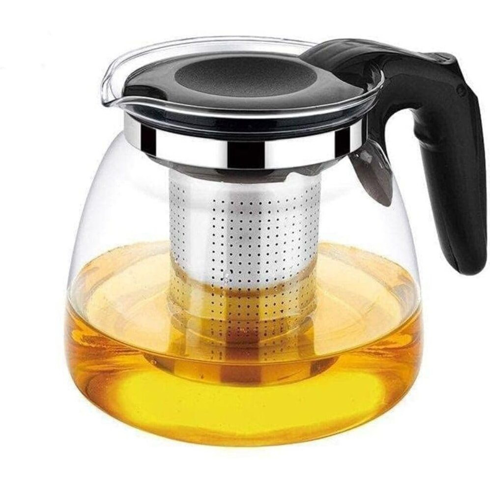Vendly Glass Teapot With Stainless Steel Infuser, Glass Teapot For Loose Leaf Tea, Blooming Tea, And Herbal Tea