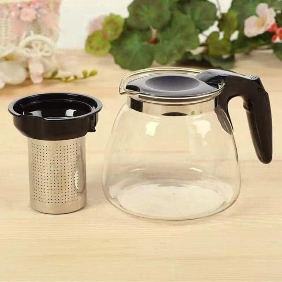 Vendly Glass Teapot With Stainless Steel Infuser, Glass Teapot For Loose Leaf Tea, Blooming Tea, And Herbal Tea