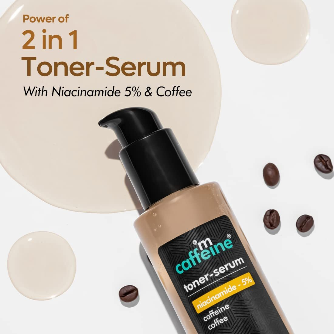 Mcaffeine 5% Niacinamide 2 In 1 Toner-Serum With Coffee For Pore Refining|Fades Blemishes, Tightens & Cleanses Pores|24 Hrs Hydration|Lightweight Face Toner For Women & Men - 150 Ml, Pack Of 1