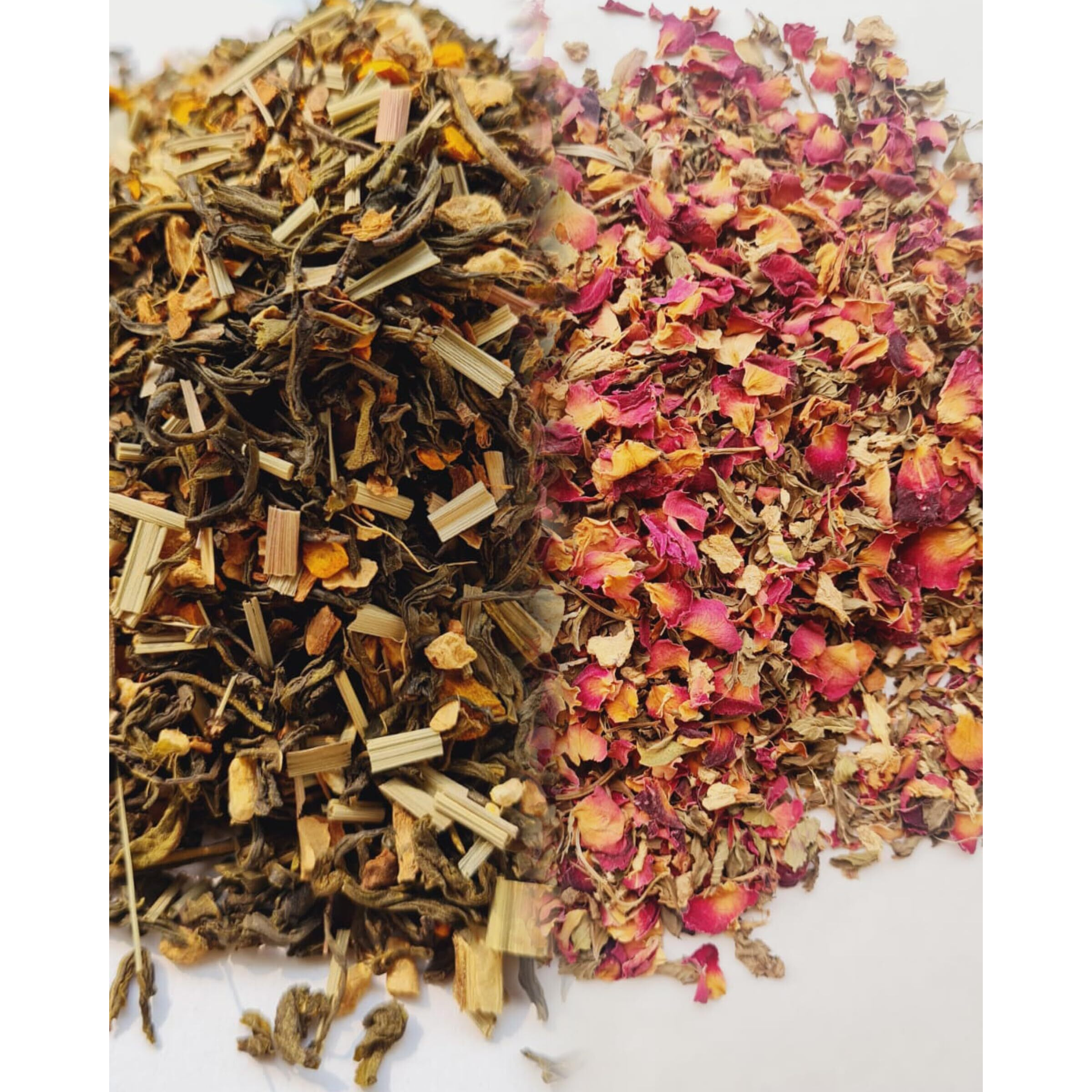 Combo Of Rlb Choice- Detox Loose Leaves Green Tea- Your Path To Wellness, Purity In Every Sip, & Rlb-Choice Floral Fusion Detox Water Mix Rose Petal, Ginger, Mint Bliss.