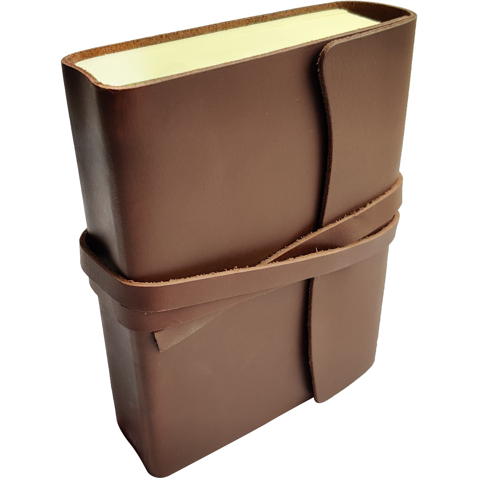 Rustic Town Full Grain Leather Handmade Lined Journal To Write In Notebook Diary For Men Women Writers Artist Poet Gift For Him Her, 180 Pages