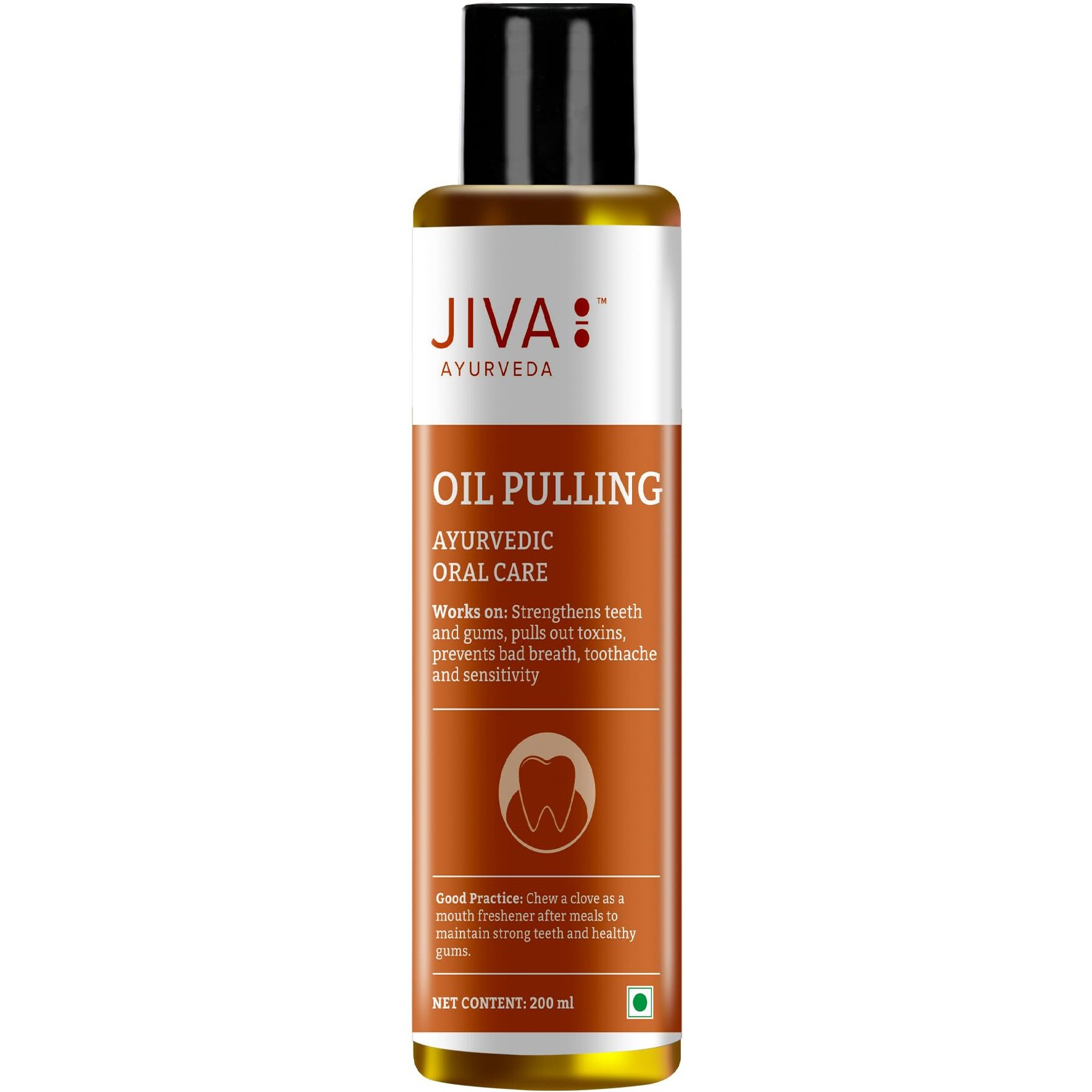 Jiva Oil Pulling 200Ml | Ayurvedic Oil For Oil Pulling | Deep Cleanses Mouth & Removes Toxins | Prevent Bad Breath, Alleviates Toothache & Sensitivity (Pack Of 3)