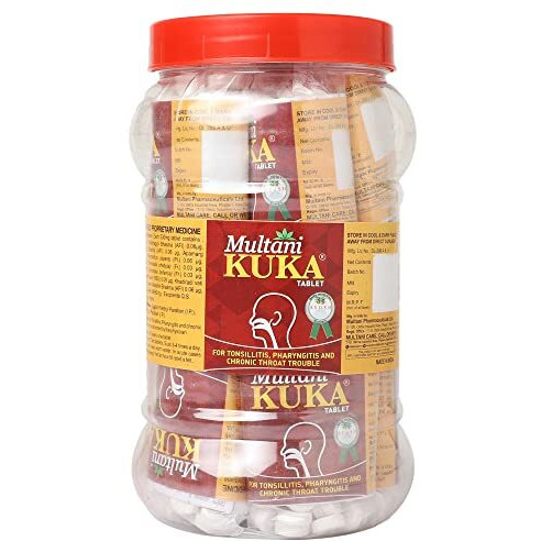 Multani Kuka Tablet | Useful In Tonsillitis, Pharyngitis & Chronic Throat Trouble | 100% Natural & Ayurvedic | Get Relief From Tonsils & Swollen Issues | 1000 Tablets