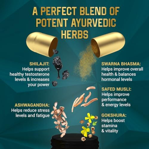 Sesa Shilajit Capsules Gold With 60%+ Fulvic Acid 100% Natural Ayurvedic Shilajit Extract Helps Boost Stamina & Strength, 120 Capsules (60 Capsule Pack Of 2)