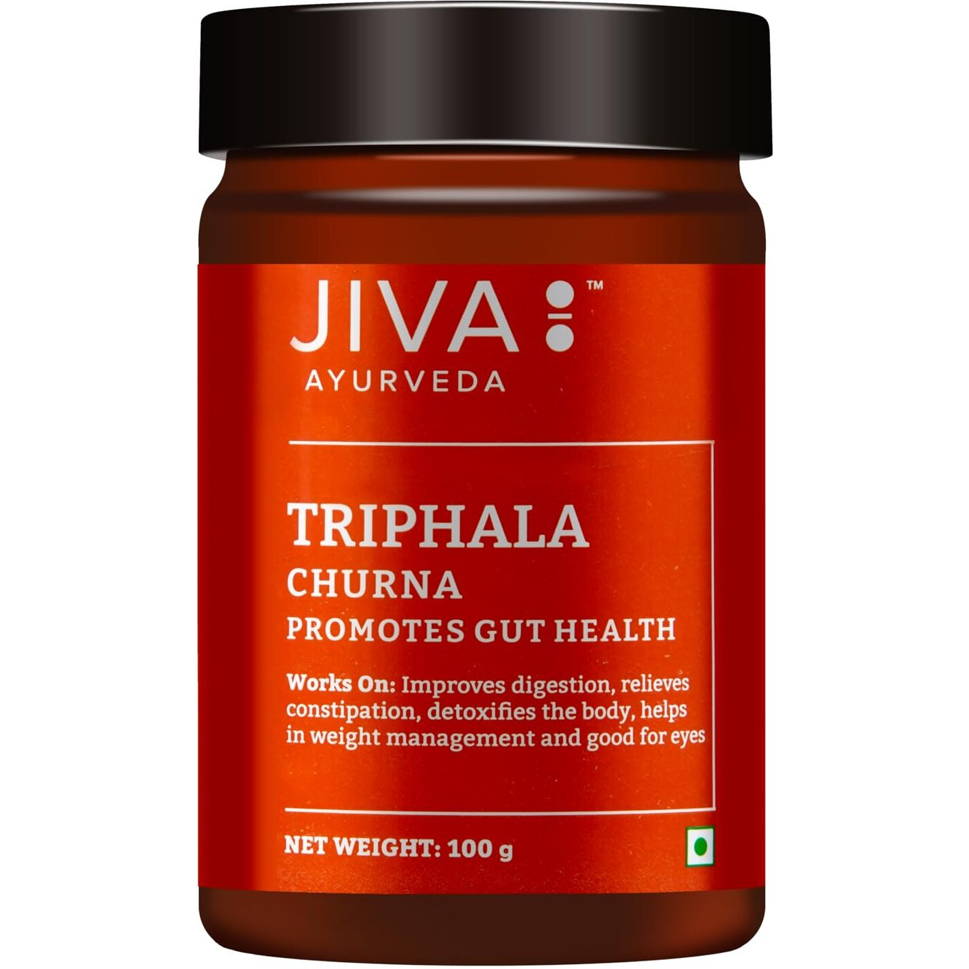 Jiva Triphala Churna 100Gm | 100% Ayurvedic Formulation Made Of Harad, Amla, & Bahaida | Detoxifies The Body, Improves Digestion & Metabolism (Pack Of 2)