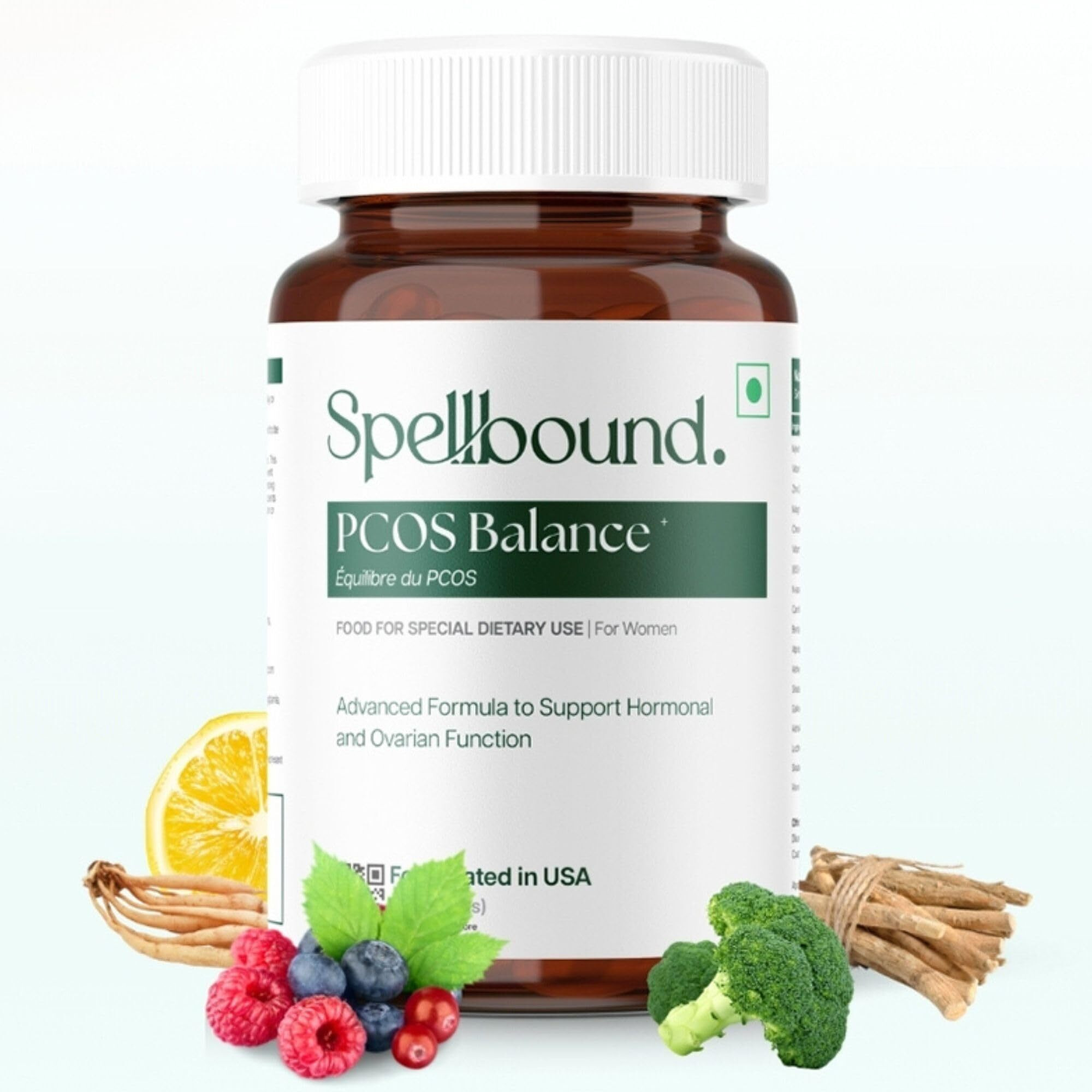 Spellbound Pcos Supplement For Women - Formulated In Usa | 25 Ayurvedic Extracts, Myo Inositol, Berberine, Shatavari, Nac, Ashwagandha | Helps Regularize Periods And Balance Hormones - 90 Tabs