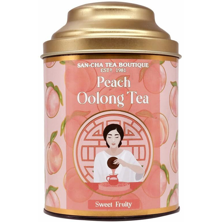 Sancha Tea Boutique, Peach Oolong Tea, Chinese Oolong, Fruity Drink, 50G Whole Leaves, Sweet & Fruity Aroma
