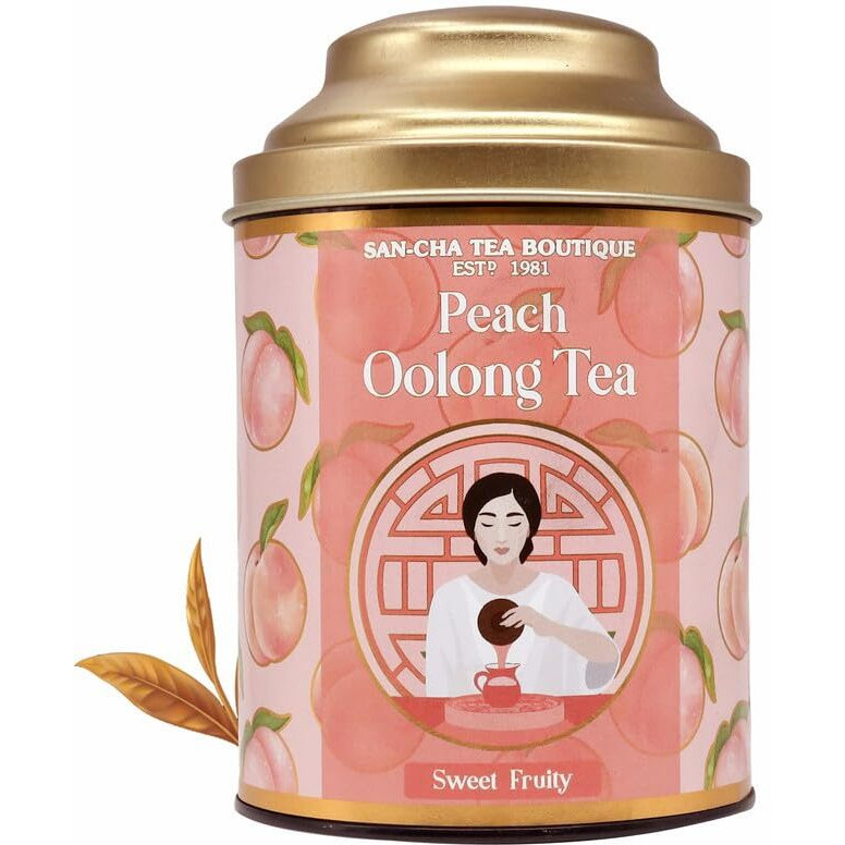 Sancha Tea Boutique, Peach Oolong Tea, Chinese Oolong, Fruity Drink, 50G Whole Leaves, Sweet & Fruity Aroma