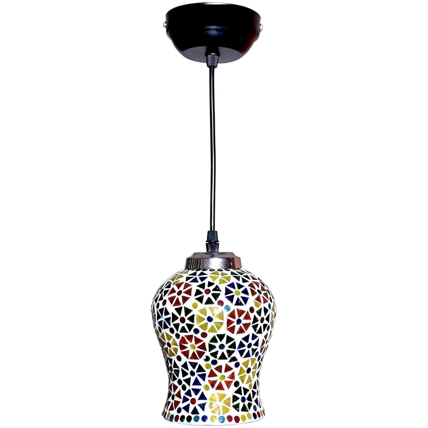 Gauvik Multi Color Hanging Pendant Lamp/Hanging Lamp/Ceiling Light For Bedroom, Living Room, Restaurants, Dining, Coffee Shop, Home And Office. (With Bulb)