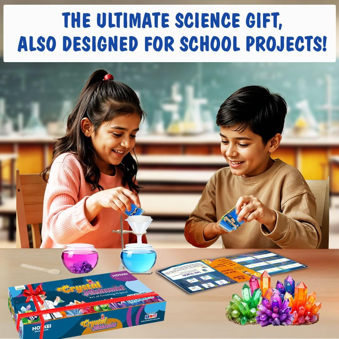 Hotkei Crystal Growing Science Experiment Kit Games Birthday Gift Toys For Boys Girls Kids Age 8 9 10 12 14 15 Years Old Diy Stem Educational Learning Science Project Kit Box For Kids