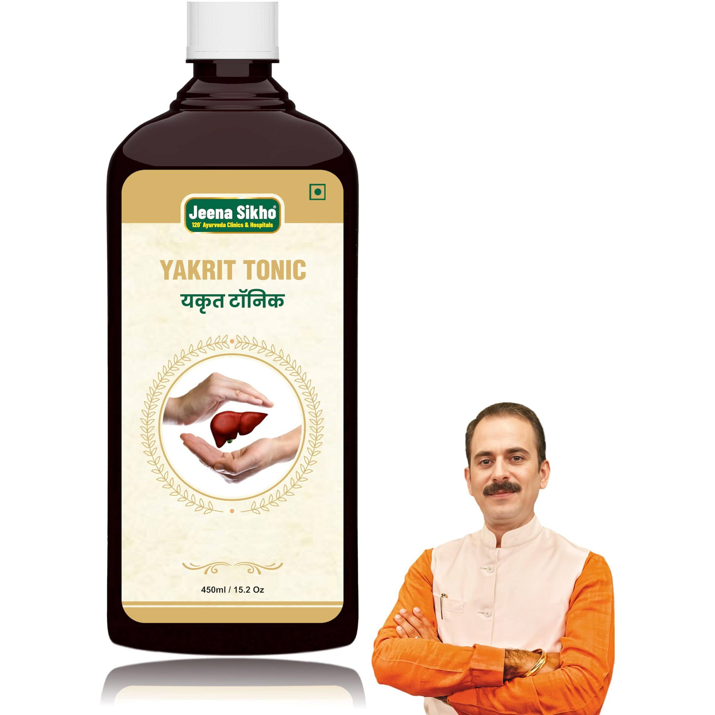 Jeena Sikho Yakrit Tonic | Liver Re-Live Juice | Strengthen Liver Health | Sugar-Free | Natural Liver Care Juice | Ayurvedic Liver Health Protector | Natural Liver Herbal Tonic, 450 Ml